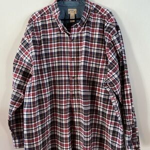 Classic Plaid Button-Down Shirt - Red, Blue, and White